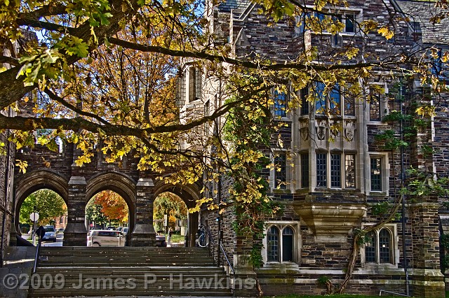 slides/CX102209_HDR21_03.jpg Buildings hawkins HDRI jim hawkins princeton u princeton university Churches Triple Arches between Henry Hall, left, and Foulke Hall, right